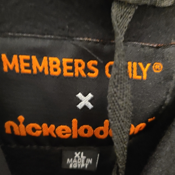 Members Only X Nickelodeon SpongeBob SquarePants Black Hoodie Sweatshirt XL - Picture 2 of 4